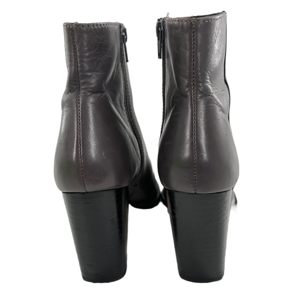 Dune Prestonn womens ankle booties size 7 38 gray leather zip up boots - Picture 4 of 15